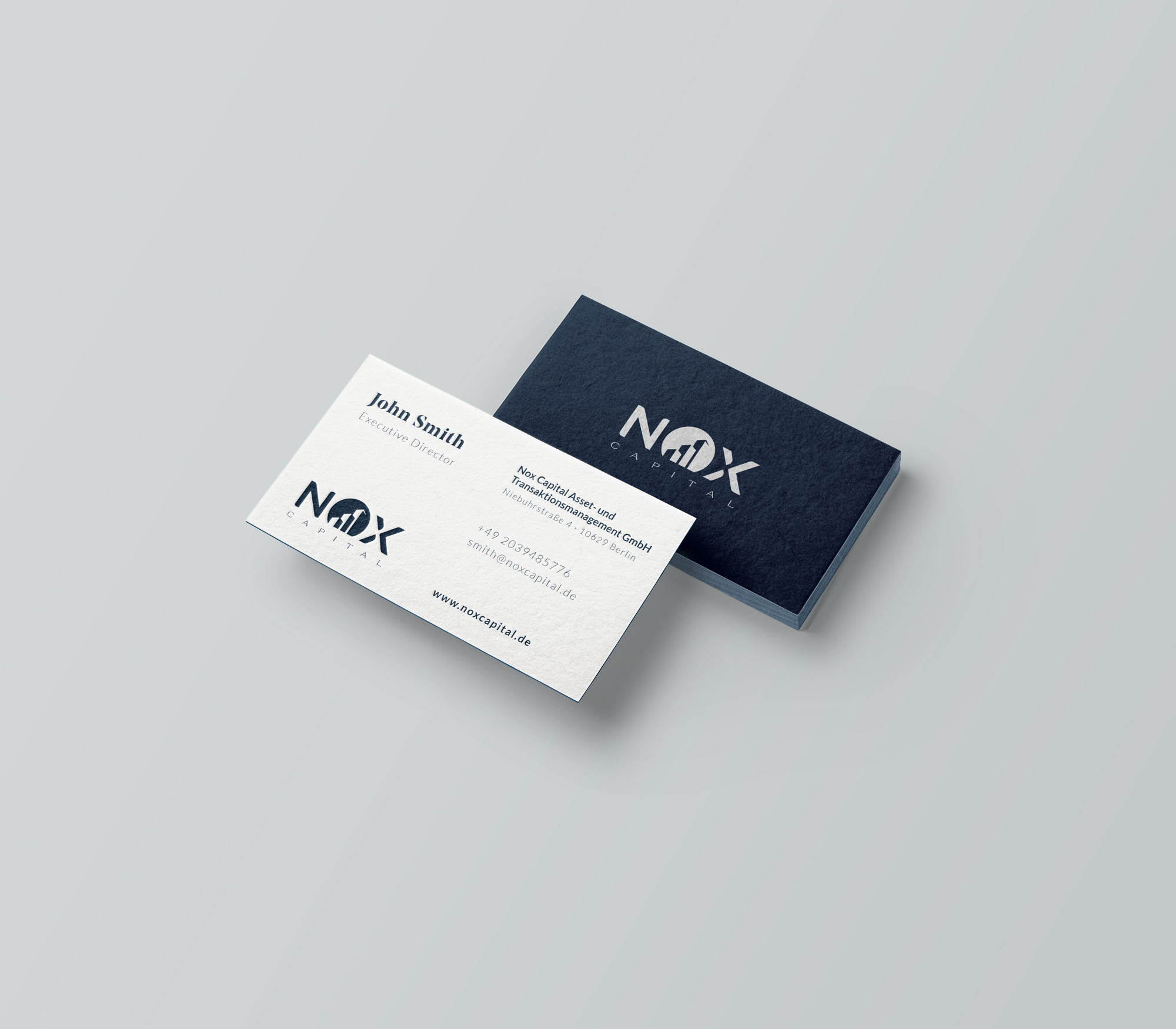 Corporate Design: Visitenkarten Nox Capital