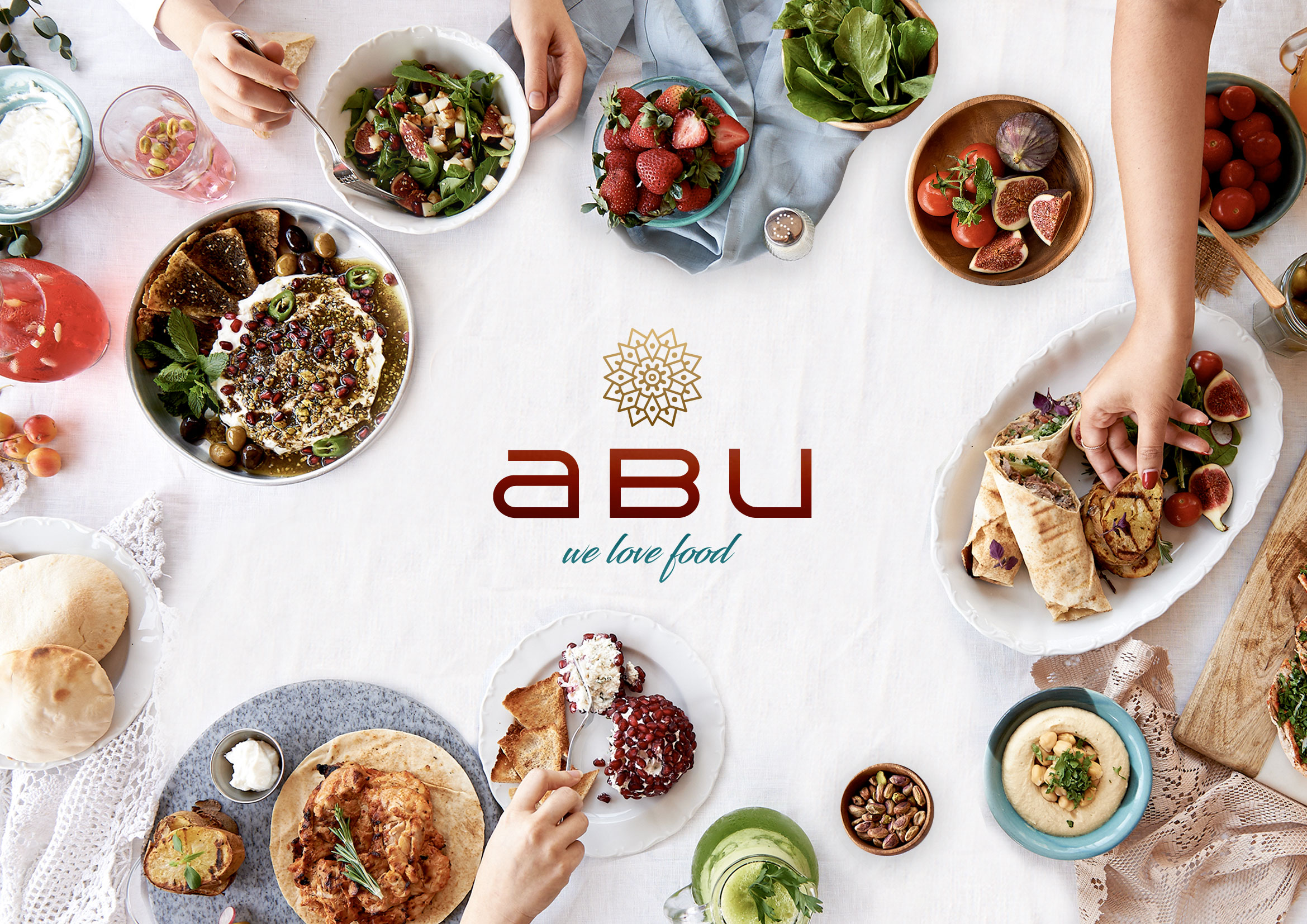 Logo und Branding für Restaurant abu - Variante